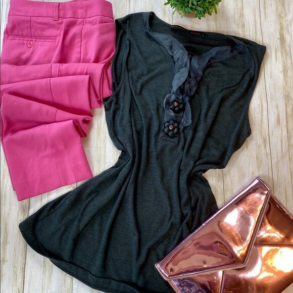 Development by Erica Davies Dark Gray Tank - Picture 2 of 16